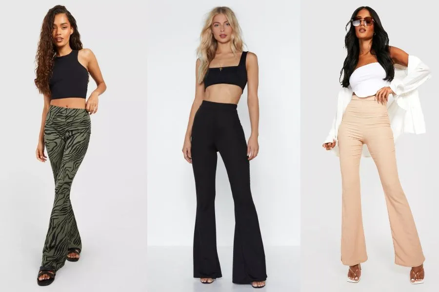 Quần kaki ống loe là đại diện nổi bật cho phong cách quyến rũ và trẻ trung