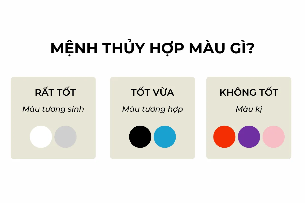 Mệnh Thủy hợp các màu trắng, xám, đen, ánh kim (Nguồn: Internet)