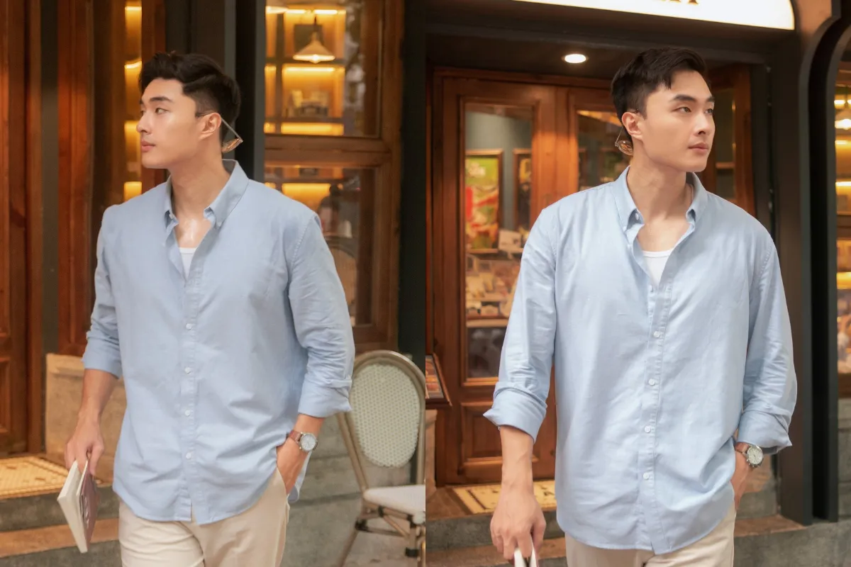 Outfit màu xanh da trời rất hợp với người mệnh Thủy (Nguồn: Routine)