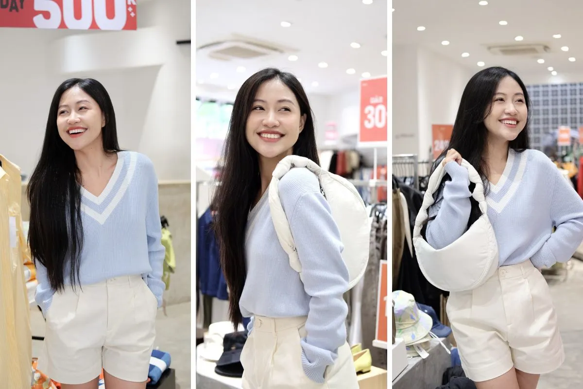Outfit màu xanh biển sẽ mang lại may mắn cho người mệnh Thủy