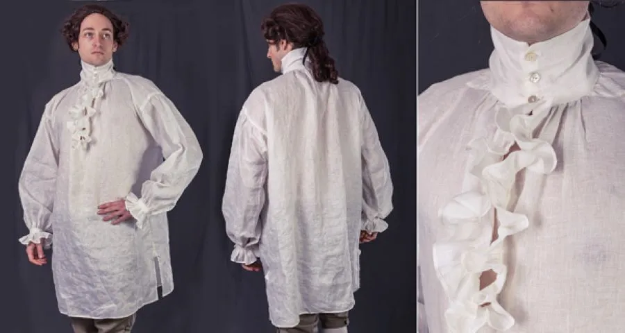 Áo sơ mi nam thời xưa với thiết kế cổ tròn hay cổ V và không có cúc áo như ngày nay