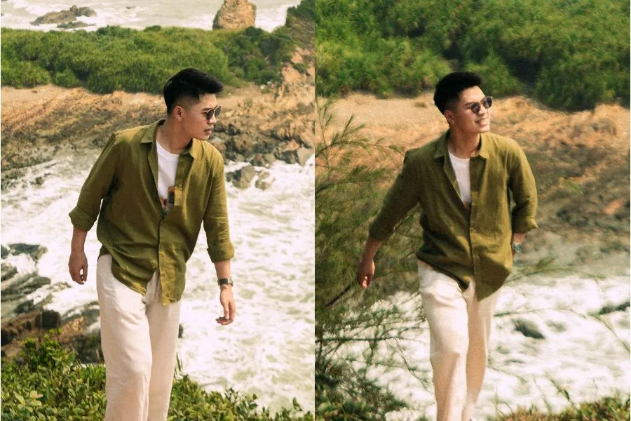 Những chiếc áo sơ mi đơn sắc các chàng có thể đa dạng cách mix đồ của mình.