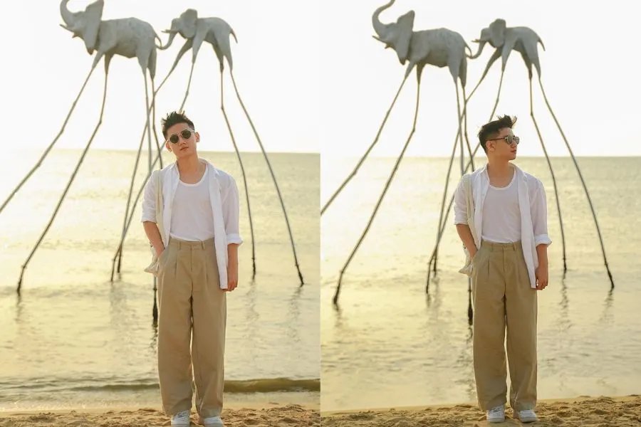 Cách phối layer áo thun và áo sơ mi cùng quần ống rộng có thể phù hợp với mọi vóc dáng và che đi khuyết điểm.