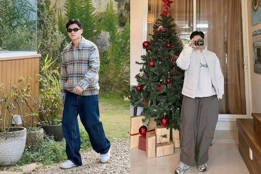 Đổi mới phong cách noel với quần rộng dành cho nam
