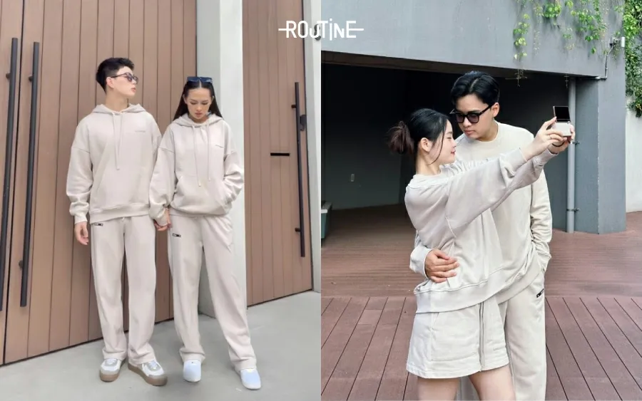 Diện đồ ấm áp ngày Giáng Sinh cùng set đồ đôi bằng chất liệu nỉ từ nhà Routine.