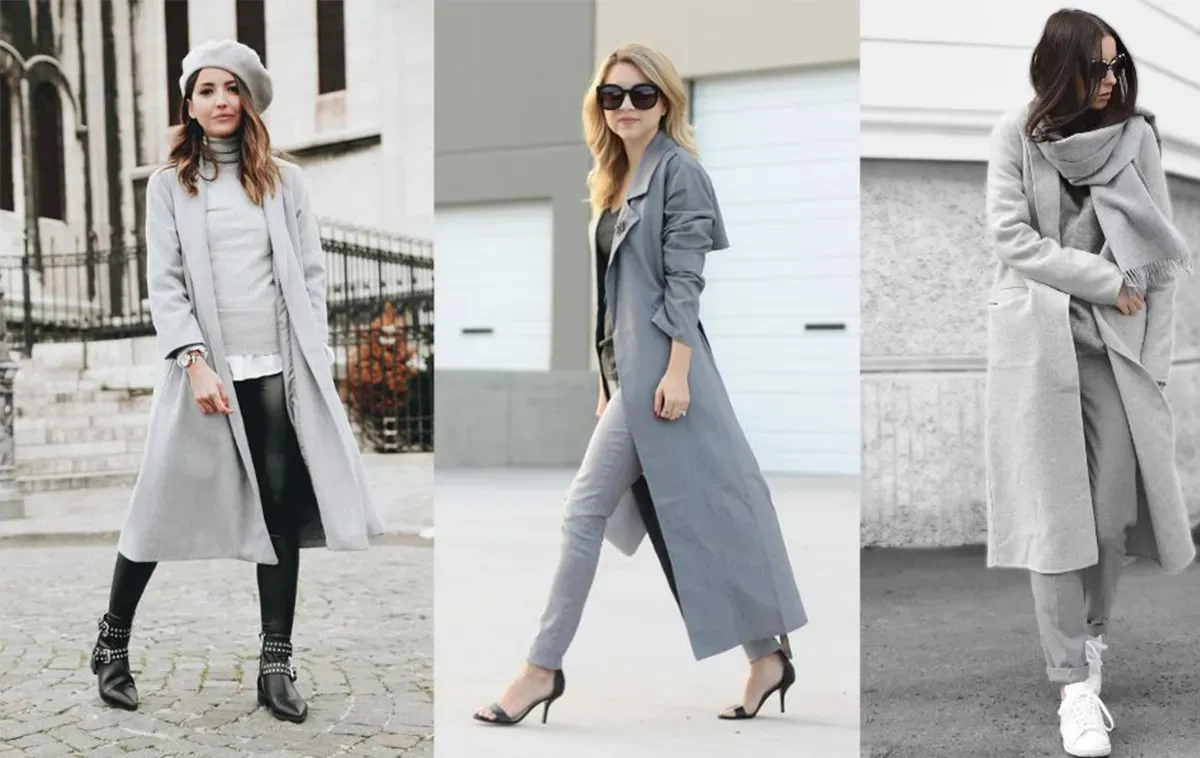 Outfit kết hợp đa dạng các gam màu xám hài hòa