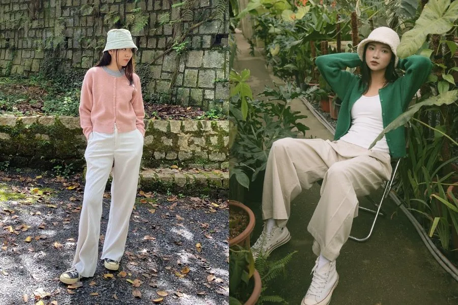 Áo cardigan dệt trơn ấm áp, đa năng không ngừng được săn đón vào những ngày đông.
