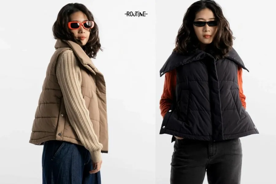 Hướng dẫn phối áo khoác chần bông phong cách công sở mùa đông cho nữ