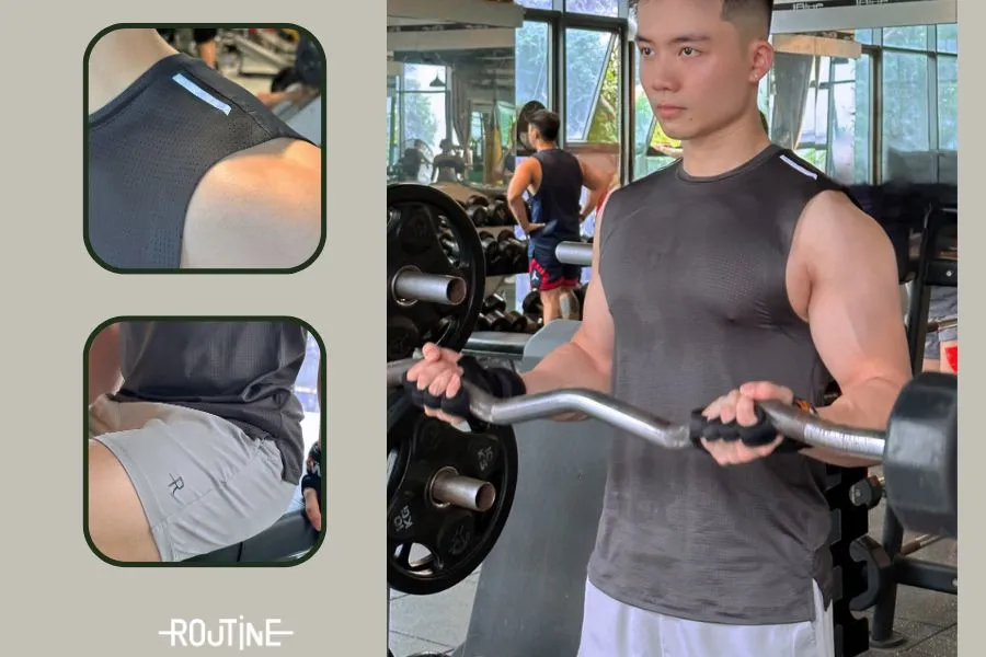 Mix áo tank top nam đi tập gym tiện lợi, nhanh chóng