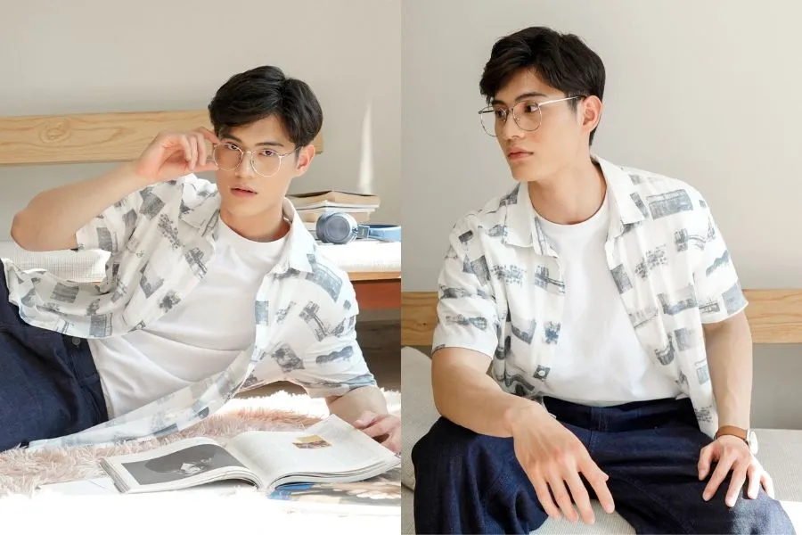 Áo thun trơn và áo sơ mi họa tiêt là outfit tuyệt vời cho những chuyến du lịch biển ngày hè mà bạn không nên bỏ lỡ.