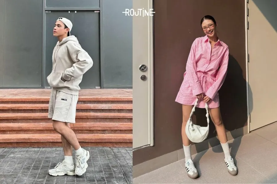 Bộ đồ nỉ hay sơ mi là những outfit trung lập giới tính được yêu thích