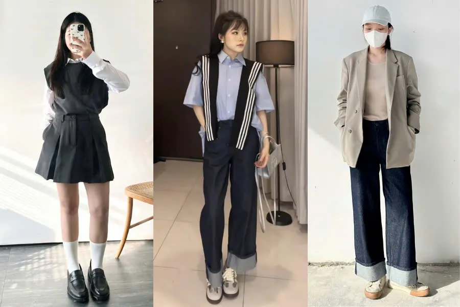 Phối đồ phong cách Hàn Quốc nữ trẻ trung, lịch thiệp