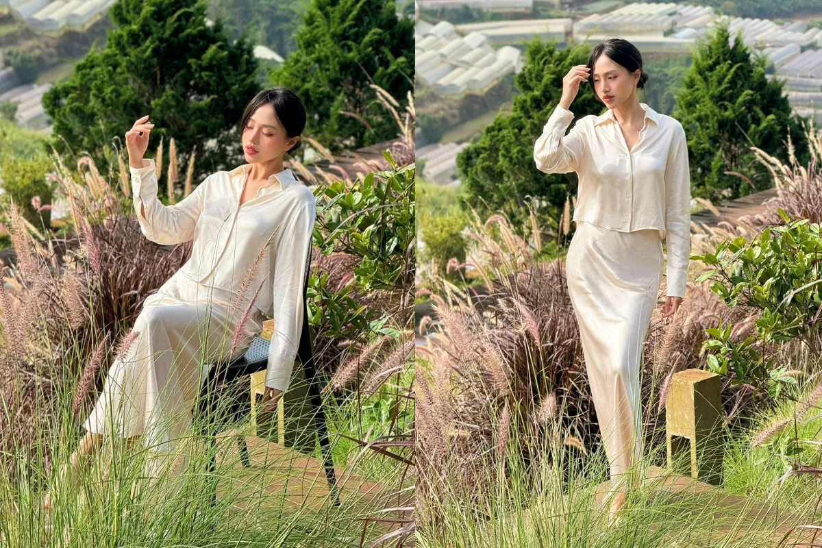 Set đồ màu trắng rất hợp với nữ mệnh Thủy (Nguồn: Routine)