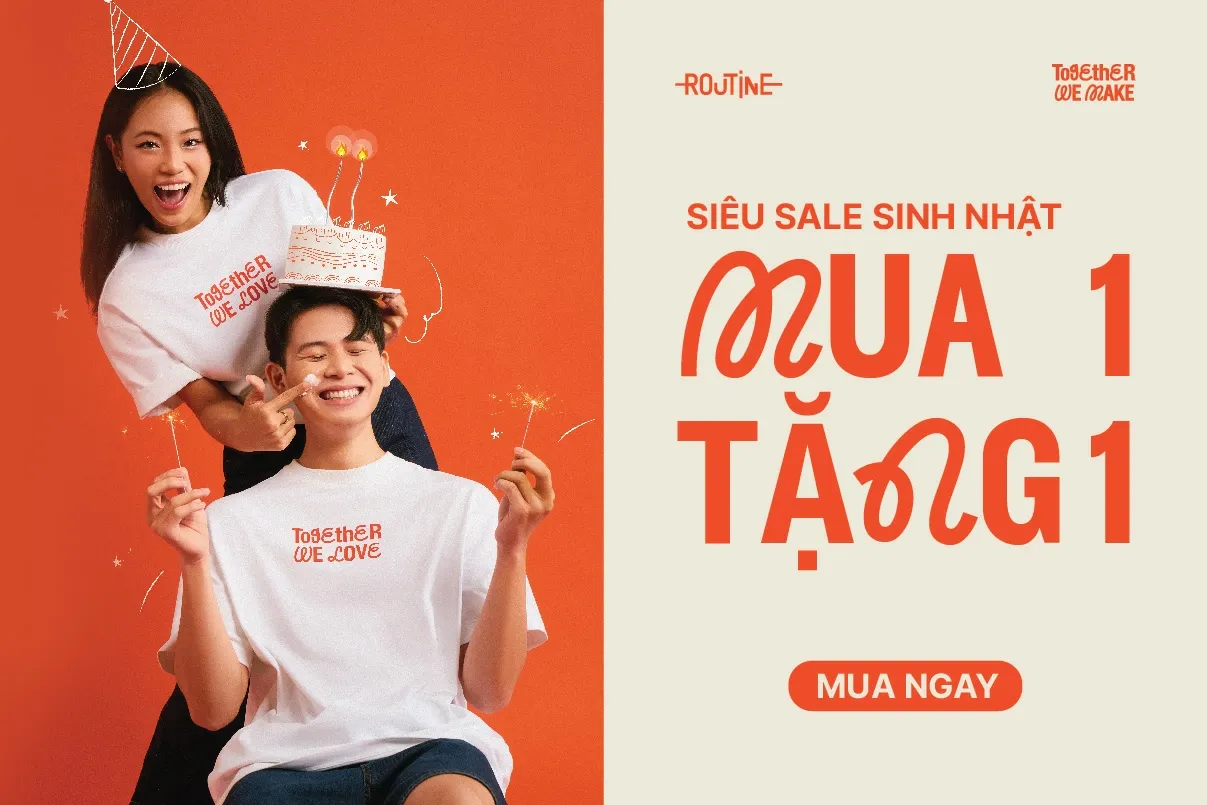 Chương trinh mua 1 tặng 1, giảm giá cực sốc mừng Routine 11 tuổi