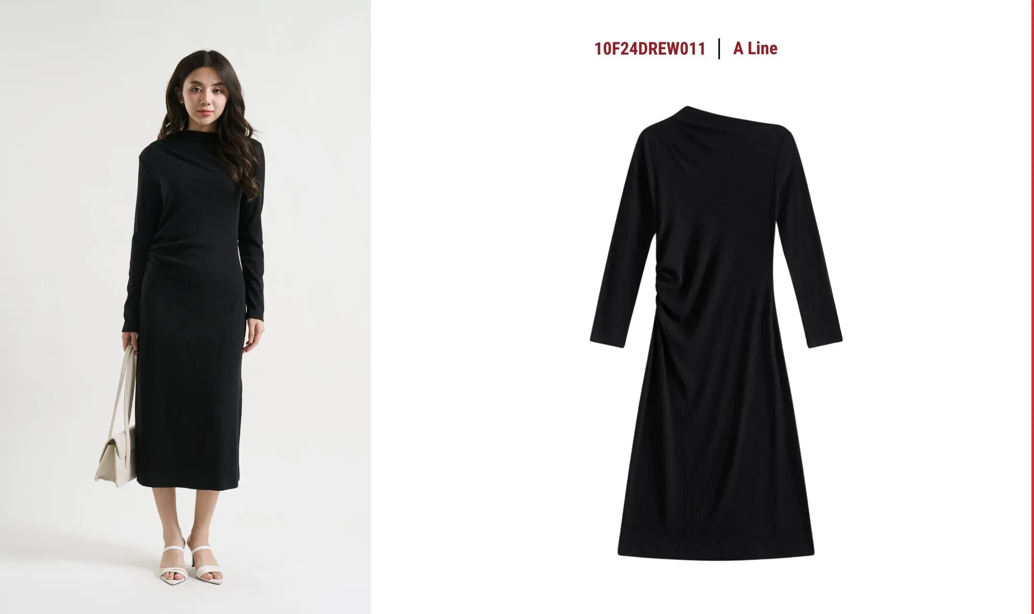 Diện đầm dáng chữ A xòe nhẹ của Routine để tự tin đi chơi Tết đầu xuân