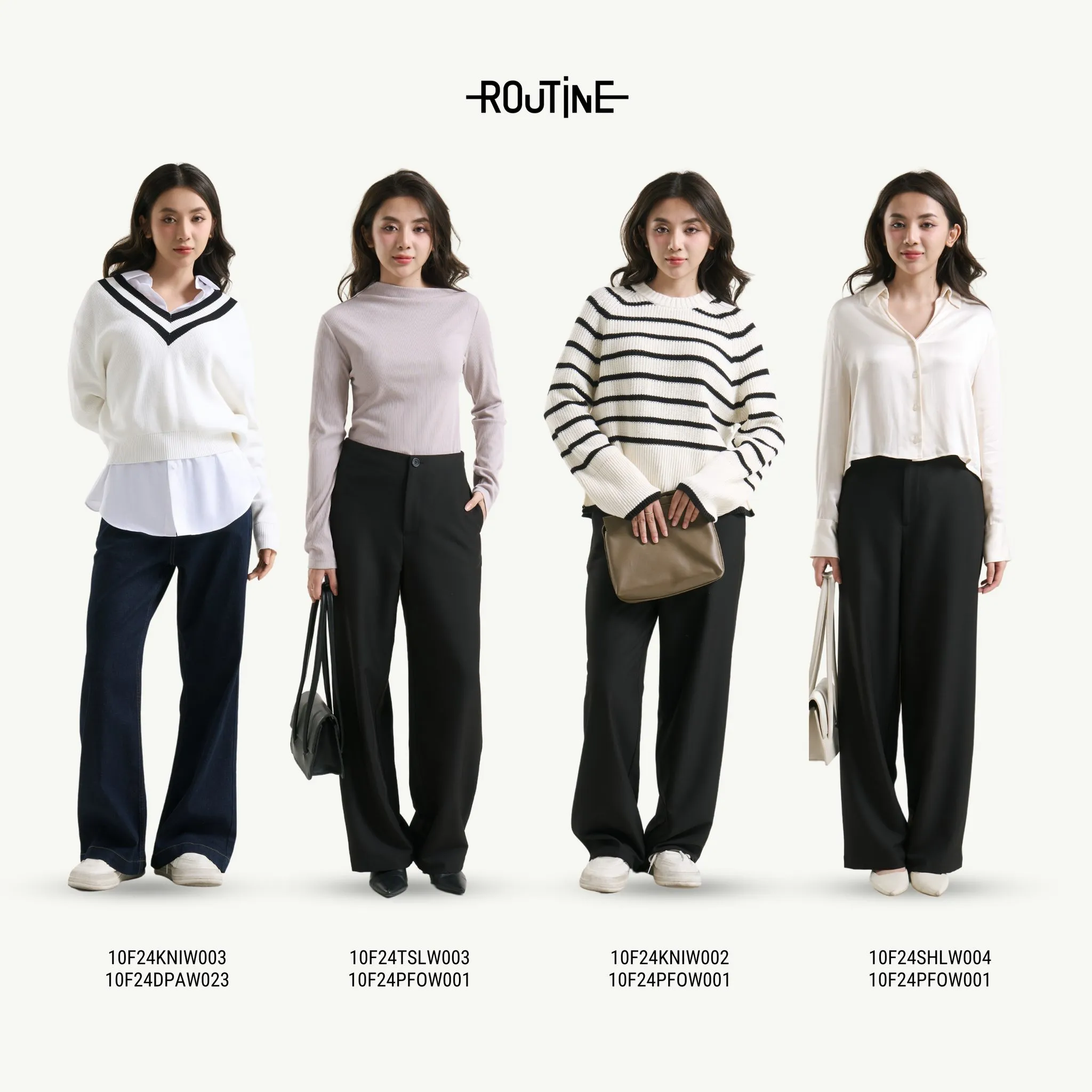 Vô vàn ý tưởng mix quần áo trắng đen diện Tết thanh lịch cùng Routine