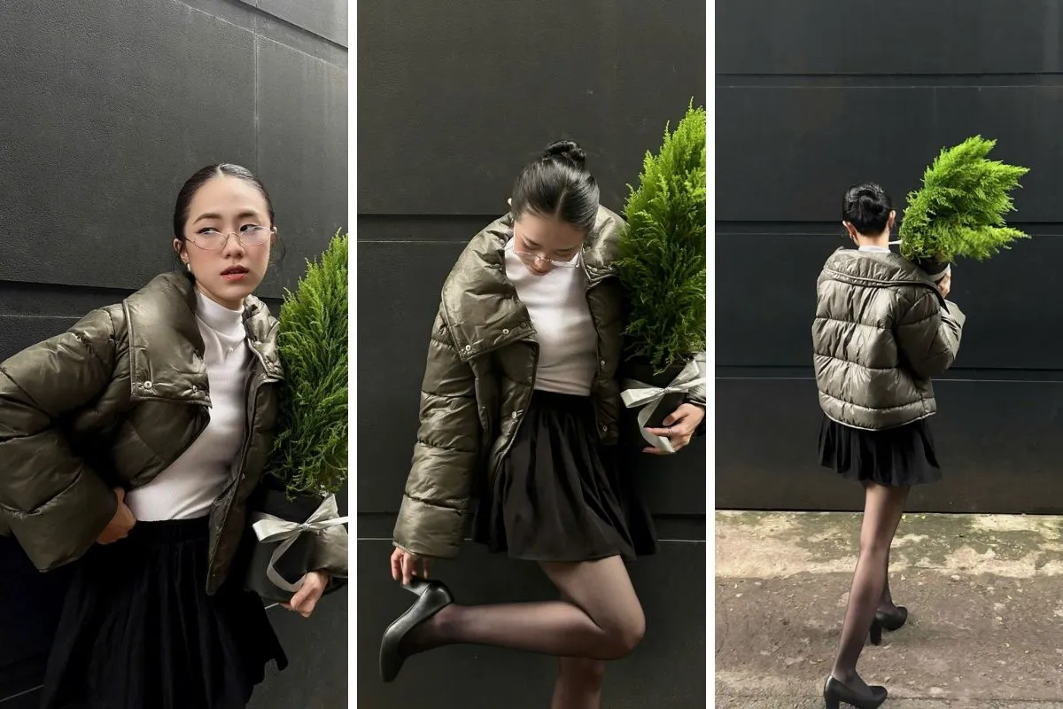 Tự tin đi chúc Tết với set đồ trắng đen thời thượng và năng động của Routine