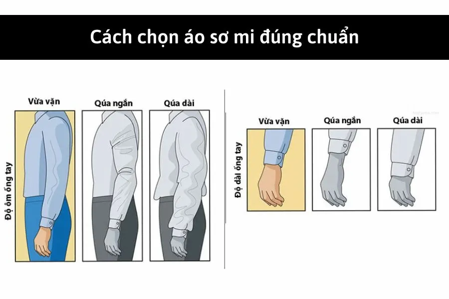 Tip lựa chọn size áo sơ mi nam đúng chuẩn