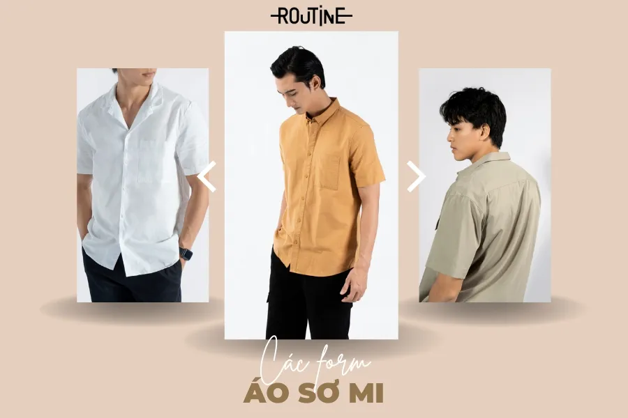 Áo sơ mi cũng có nhiều form dáng khác nhau giúp đa dạng lựa chọn cho các bạn nam