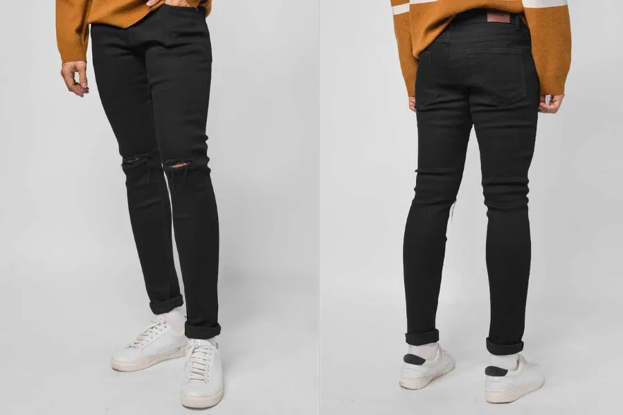 Quần skinny jean sẽ là lựa chọn số một bởi chiếc quần jean này sẽ khéo léo khoe trọn vẻ đẹp đôi chân của chàng