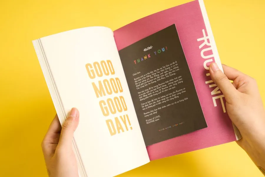 Notebook và Thư cảm ơn là quà tặng tri ân của Routine dành tặng cho Quý khách hàng